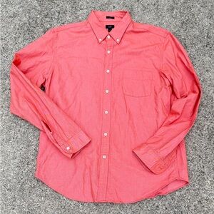 J. Crew Oxford Men's Vibrant Cora/lSalmon color Casual Shirt size XL